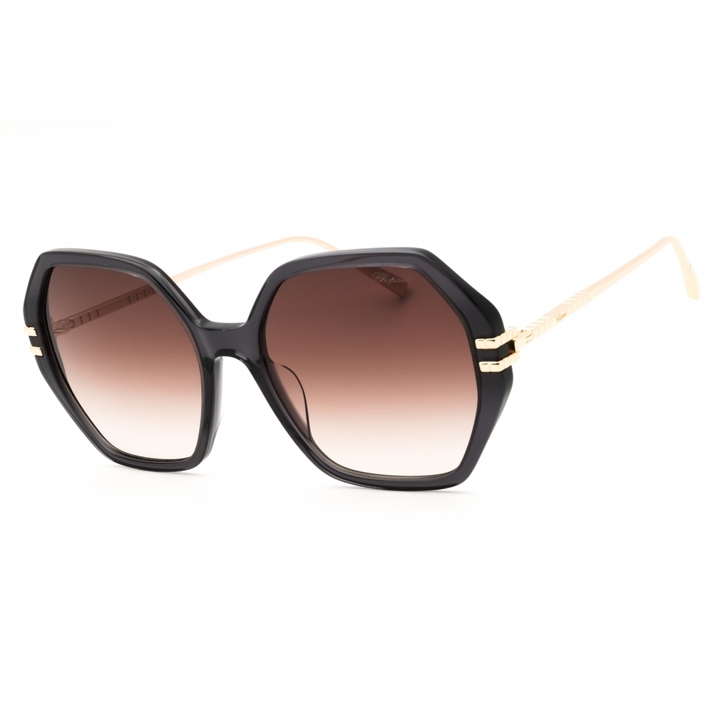 Chopard SCH370M Sunglasses 705 Grey Acetate Oversized